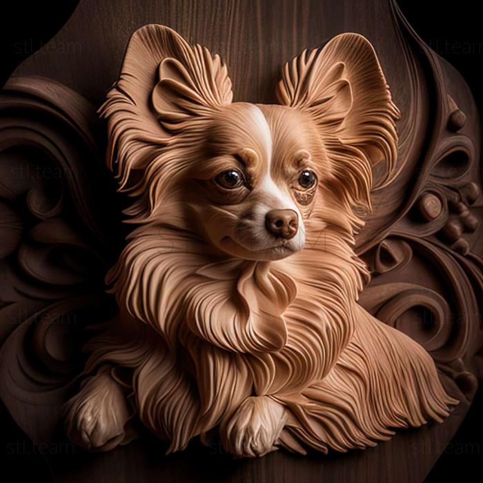 3D модель Собака папійон (STL)